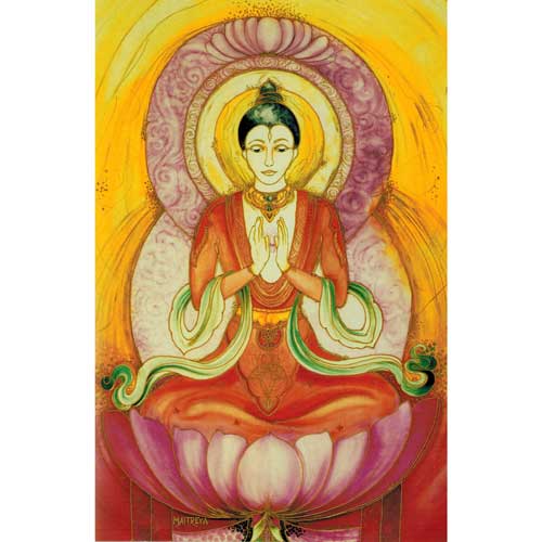 Bilder/Aufkleber / Engelbilder von J. Hildebrandt / Briefkarte Maitreya