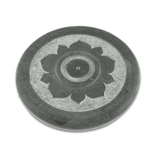 Räucherstäbchenhalter / Halter aus Speckstein / Räucherstäbchenhalter Lotus, ø 10 cm
