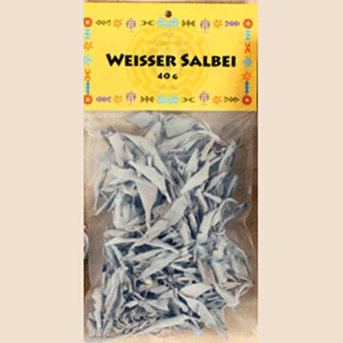 Räucherwerk / Indianisches R&auml;ucherwerk / Salbei weiss lose in 40g-Beutel