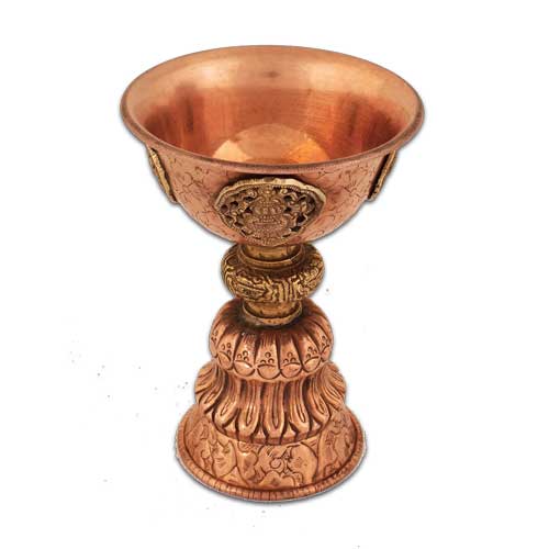 Räucherzubehör / R&auml;ucherkelche / Räucherkelch Milarepa, Kupfer, ø = 8 cm, Höhe 12 cm
