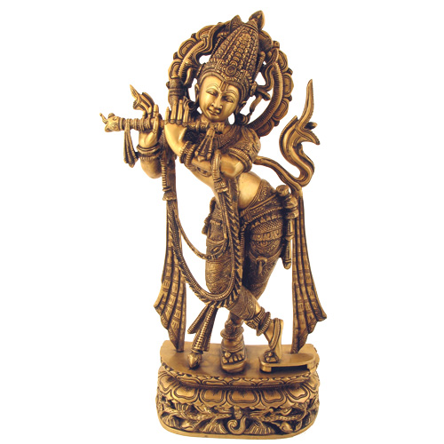 Statuen / Krishna / Krishna, stehend, verziert, 58cm