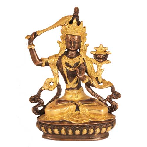 Statuen / Tibetische Gottheiten / Manjushri, sitzend, 21cm