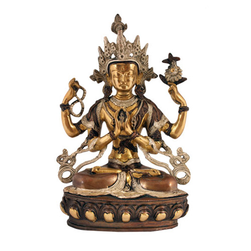 Statuen / Tibetische Gottheiten /  Avalokiteshvara, 28cm