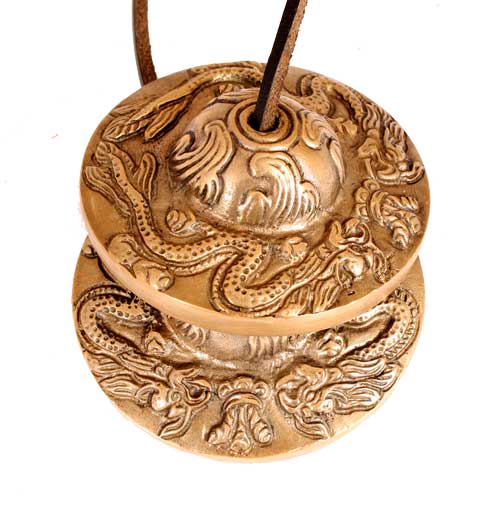Klangwelten / Zimbeln / Zimbel, mit Gravur (Drachen), mittel, ø 6,5 cm