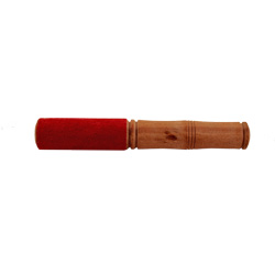 Klangwelten / Zubeh&ouml;r f&uuml;r Klangschalen / Klöppel mit Leder, einfach, 18 cm