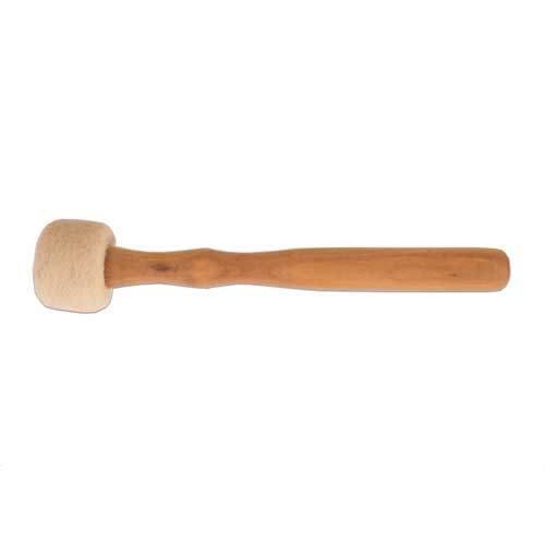 Klangwelten / Zubeh&ouml;r f&uuml;r Klangschalen / Schlegel weiss, klein, hart, Länge 21cm