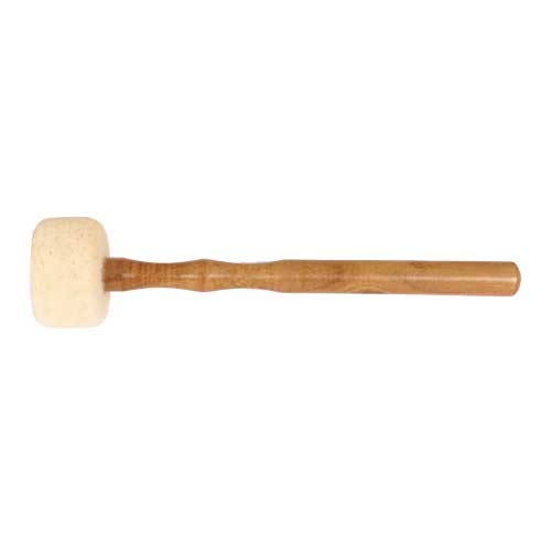 Klangwelten / Zubeh&ouml;r f&uuml;r Klangschalen / Schlegel weiss, mittel, hart, Länge 24cm