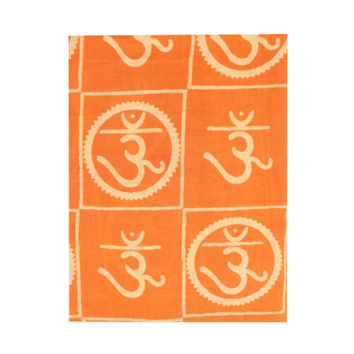 Textilien / Altart&uuml;cher / Altartuch mit OM, orange, Größe ca 170  x 110 cm