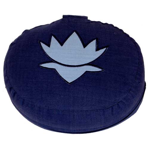 Meditationszubehör / Meditationskissen / Meditationskissen, oval, mit Lotus