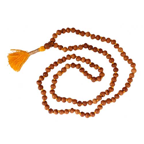 Meditationszubehör / Malas / Sandelholz, rund, 8 mm