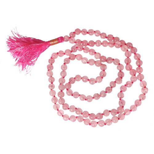 Meditationszubehör / Malas / Rosenquarz Mala, 5 mm