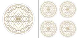 Bilder/Aufkleber / Aufkleber / Aufkleber-Set Sri Yantra
