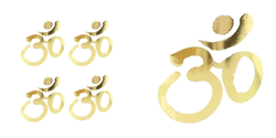 Bilder/Aufkleber / Aufkleber / OM gold Set