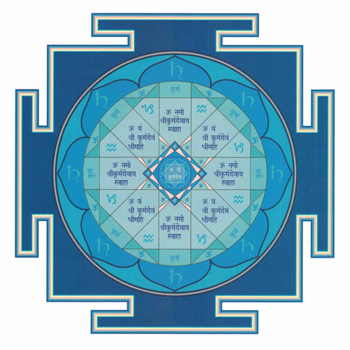 Meditationszubehör / Yantras / Yantra Kurma (Saturn)
