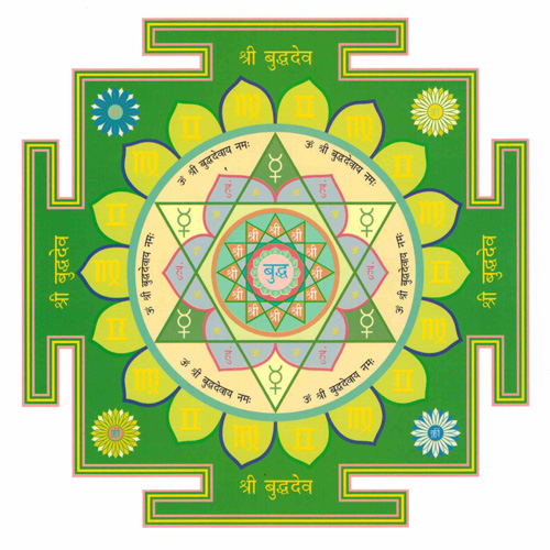 Meditationszubehör / Yantras / Yantra Buddha (Merkur)