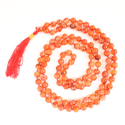 Meditationszubehör / Malas / Karneol Mala, 7 mm