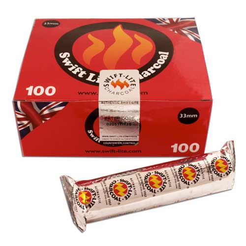 Räucherwerk / R&auml;ucherkohle / Räucherkohle Swift-Lite, ø = 33mm 1 Rolle mit je 10 Tabs