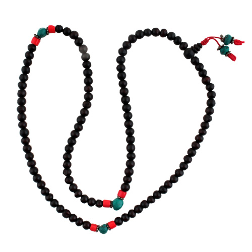 Meditationszubehör / Malas / Rosenholz mit Türkis natur